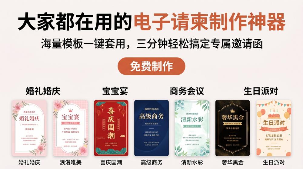 新店开业电子邀请函制作攻略！1分钟出片，小白也能零失误